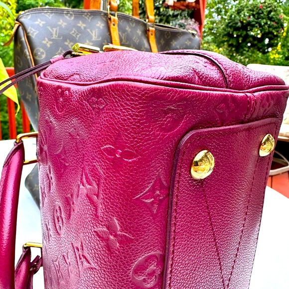 💕AUTHENTIC Louis Vuitton AURORE Monogram Empreinte Speedy BANDOULIERE 25 Bag💕 - Picture 10 of 14